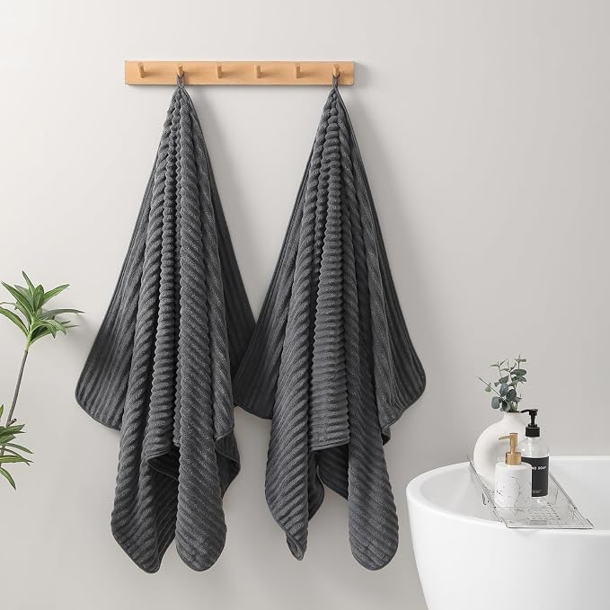 Extra Large Microfiber Bath Towels Set of 4,30x60 Inches Oversized Quick Dry Shower Towels, Lint Free Super Absorbent & Ultra Soft Body Towels for Bathroom,Gym,Travel,SPA (Multicolor)