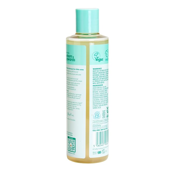 Childs Farm Baby Body Wash, Unfragranced, Gently Cleanses, Suitable for Newborns with Dry, Sensitive and Eczema-prone Skin, 8.4 Fl Oz