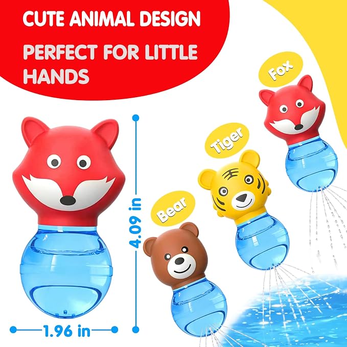 Sensory Bath Toys for Toddlers 1-3: 3PCS Bathtub & Pool Squirt Toys for Kids | Water Table & Tub Floating Toys | Silicone Water Sensory Toys for Boys & Girls Ages 1-6 Years Old