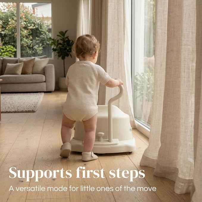 5-in-1 Multifunctional Baby Booster and Floor Seat - Ergonomic for Infants and Toddlers with Removable Washable Tray and Back Support