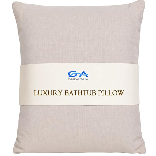 Luxury Bath Pillow for Bathtub, Soft & Comfortable Head Neck & Back Support, Adjustable Thickness, Quick Drying Bathtub Pillow for Pain Relief, Ideal Gift for Christmas Birthday Mother’s Day