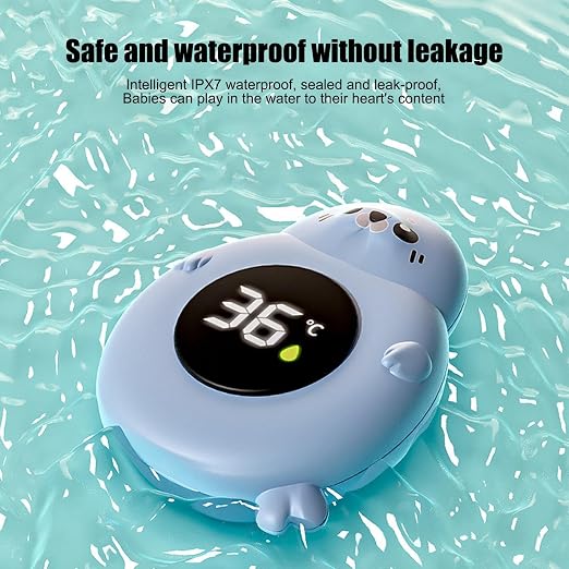 Floating Water Thermometer for Baby Bath - LED Display Sensor, Rapid Read Heat Monitor, Cute Duck Tub Gauge | Smart Alarm Safety Pool Spa Shower Toy for Toddler Infant Bathtub