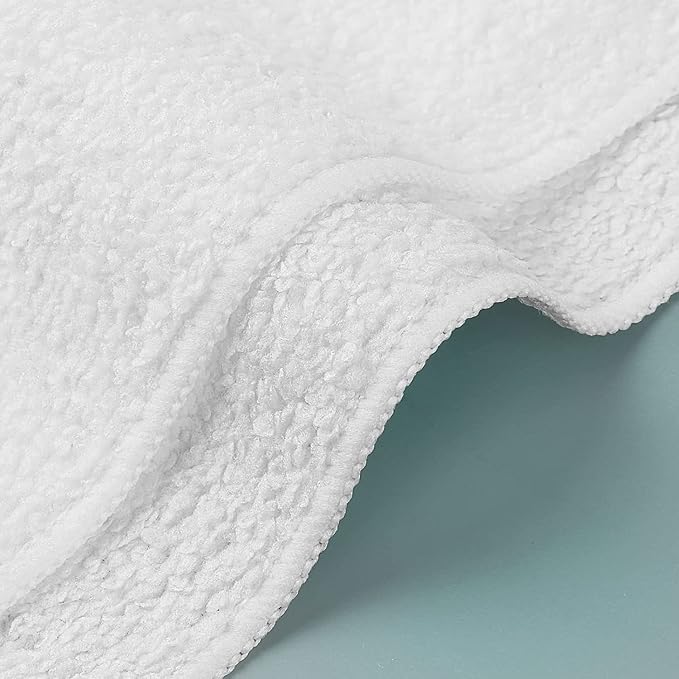 Orighty Washcloths Bulk, 50 Pack Highly Absorbent & Soft Feel Microfiber Face Towels, Multi-Purpose Wash Cloths & Hand Towels for Bathroom, Hotel, Spa, and Gym, 12x12 Inch, White