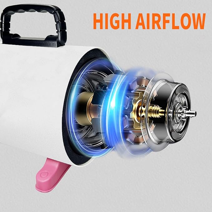 High Velocity Professional Dog Grooming Dryer,Adjustable Temperature and Speed Hair Dryer for Pets with 4 Nozzles
