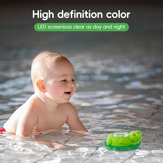 b&h Rechargeable Baby Bath Thermometer, Floating Safety Toddlers Bathtub Thermometer for Accurately Measuring Toddler’s Tub Water Temperature, Newborn Shower Essentials, Cute Frog