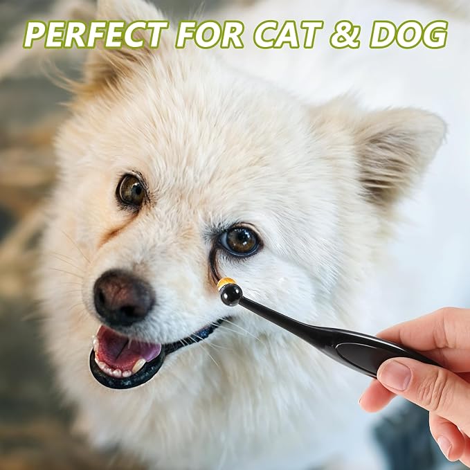 Yuanchu Dog Cat Eye Powder Brush, 4 Pack Dog Tear Stain Remover Brush Washable Fiber Pet Tear Stain Remover Brush for Safely And Evenly Apply Tear Stain Powder Ergonomic Handle Long Tapered Bristles