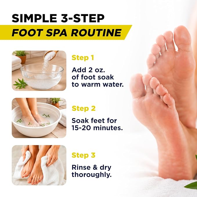 FOOT CURE Citrus Detox Foot Soak With Epsom Salts for Foot Callus, Immune Boost, Damaged Toenail, Athletes Foot, Pedicure and Soothes Tired Aching Feet - 16 oz (Pack of 2)