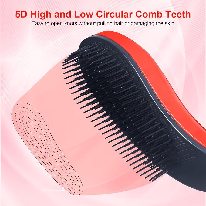 Small Dog Brush - Puppy Hair Brush- Grooming Tool for Teddy, Yorkies, Maltese, Shih Tzu, Chihuahua (Orange)