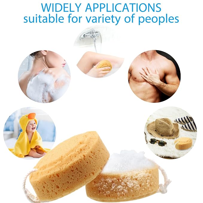 Boao 6 Pcs 5.5 Inch Foam Body Sponge for Bathing Soft and Deep Exfoliation Shower Sponge Body Scrubber for Adults Women Men Teenager Shower Cleaning Supplies
