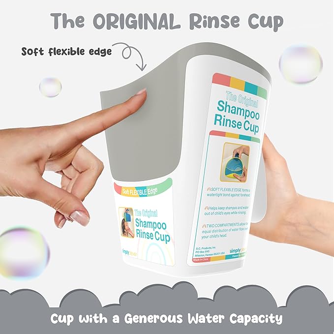 Shampoo Rinse Cup for Kids | Baby Bath Pail | Tear Free Baby Rinser Pail