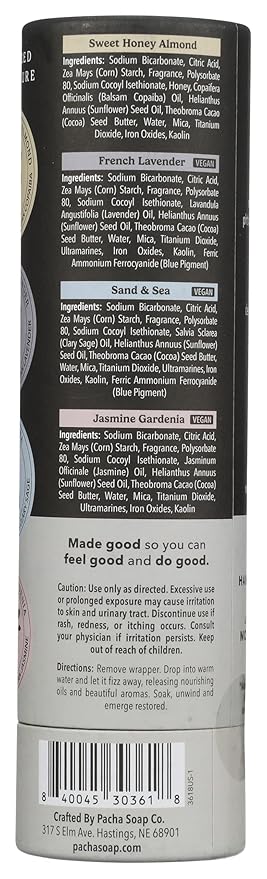 PACHA SOAP Pacha Peaces Froth Bomb Variety Pack, 8 OZ