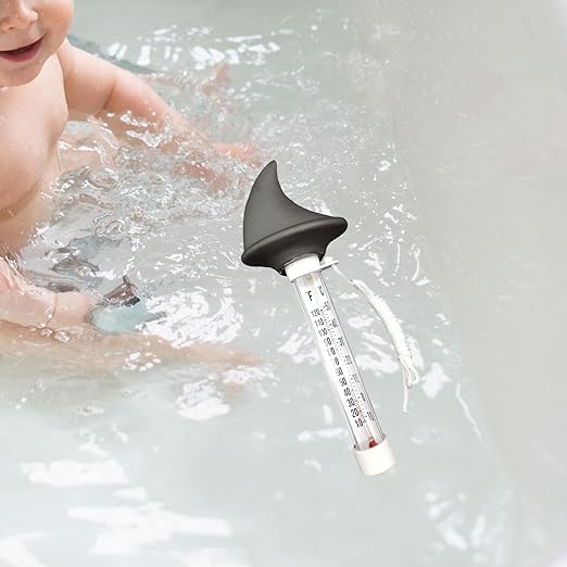 Floating Pool Thermometer Decor Shark Portable Decorative Easy Read Water Thermometer Water Temperature for Baby Bath Shower