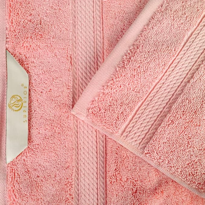 Superior Egyptian Cotton Plush & Absorbent, Face Towel Set of 6, Tea Rose | Quick Dry, Soft Luxury Towel Set, Bath Essentials for Bathroom, Guest Bath, Spa, 2 Piece Face, Madeline Towels