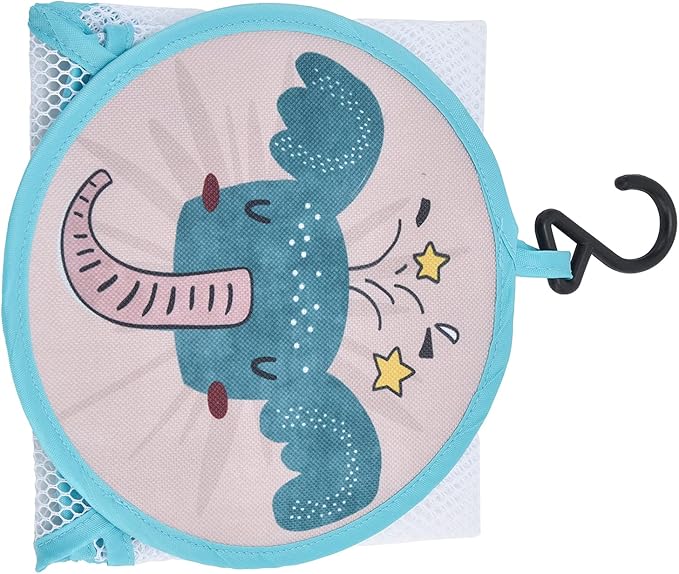 Bath Toy Organizer Bag Cute Cartoon Pattern Mesh Bath Tidy Storage Net Holder Basket Bag for Kids Bathroom Toys Polyester Material Large Capacity (Type B)
