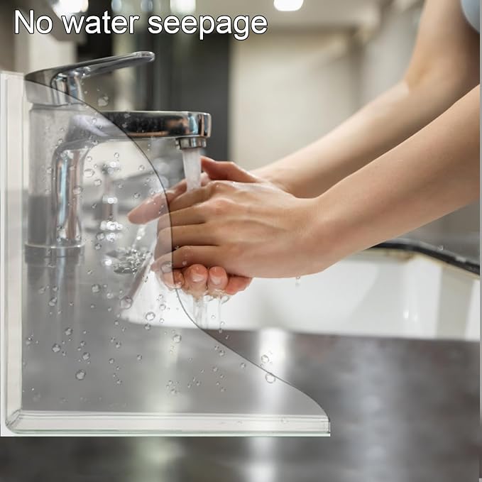 Bathtub Splash Guard,Clear Shower Splash Guard with Nano Strip,Removable Shower Splash Guard Corner for Leak (2 Pack)-Adjustable Angle Possibly