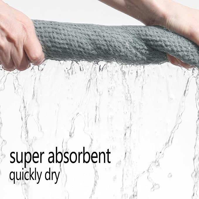 YTYC Towels,39x78 Inch Oversized Bath Sheets Towels for Adults Luxury Bath Towels Extra Large Sets for Bathroom Super Soft Highly Absorbent Microfiber 80% Polyester (Grey,2 Piece)