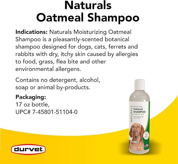 Durvet Naturals Oatmeal Shampoo, 17-Ounce