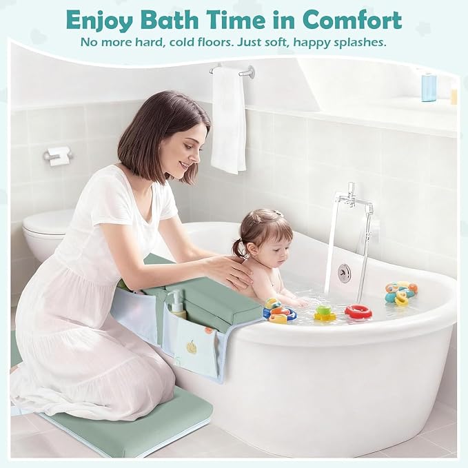Kneeling Pad Set with Memory Foam for Knee Comfort and Nonslip Design During Infant Bath Time Accessories
