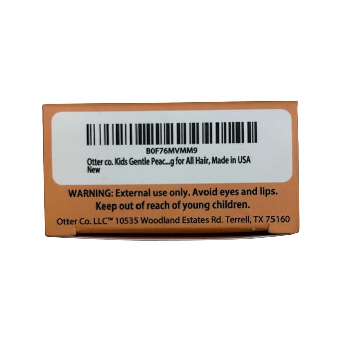 Otter co. Kids Gentle Peach Shampoo Bar – Tear Free Shampoo – Sulfate Free & Non Toxic – Made with Organic Ingredients – Vegan, Cruelty Free, Natural & Hydrating for All Hair, Made in USA