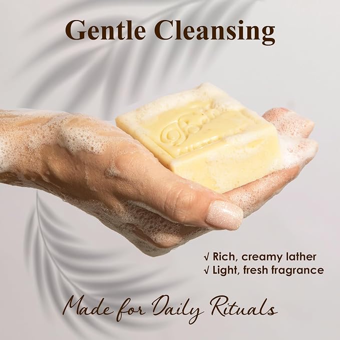 BELA Almond Soap 3.3 OZ Pack of 12, French Triple Milled Bar Soap with Organic Shea Butter, Hand, Face and Body Wash Bar Made in Australia