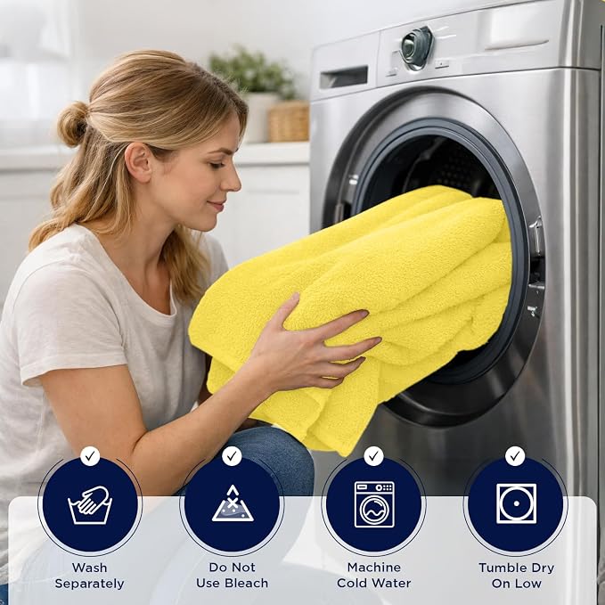 DAN River 2 Pack Bath Sheets Extra Large 35x70, Large Bath Towels for Adults, XL Oversized Heavy Duty Towel Set, 600 GSM 100% Ring Spun Cotton, Soft Quick Dry, Yellow
