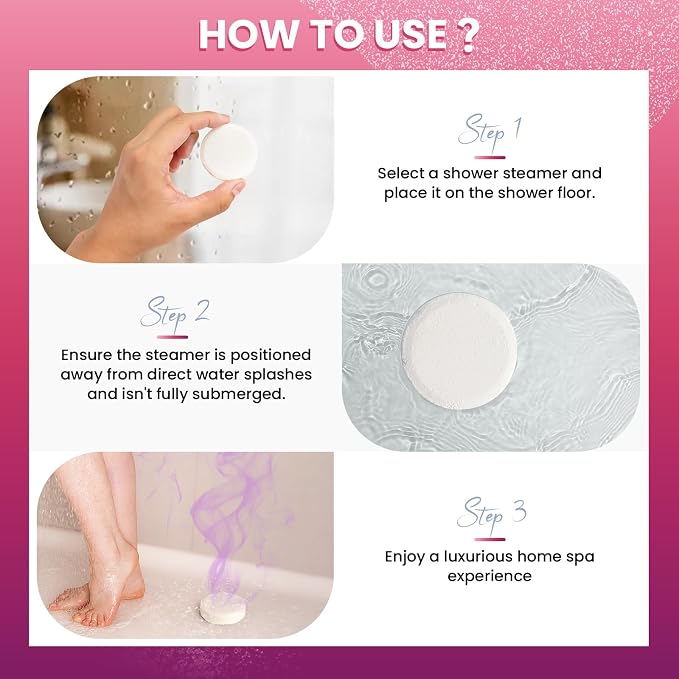 Shower Steamers Aromatherapy 8 Pack - Birthday Gifts for Women Mom Wife, Shower Bombs with Natural Essential Oils for Stress Relief Home Spa Relaxation, Self Care Gift for Women