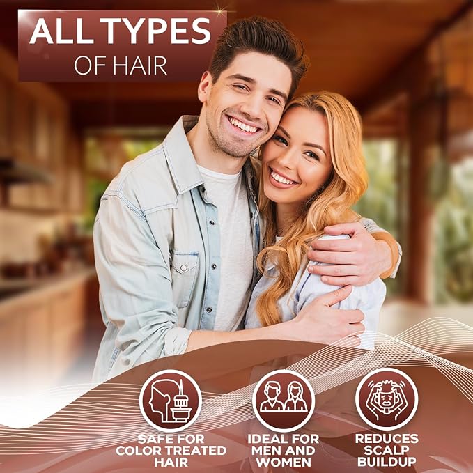 Salicylic Acid Shampoo and Conditioner Set - Scalp Exfoliator Formula for Flakes - Anti Dandruff and Itch Relief for Women and Men - Sulfate and Paraben Free - For Dry, Flaky, Itchy and Oily Hair