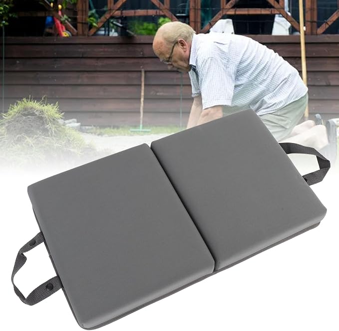 Portable Gardening Knee Pad, Foldable Knee Cushions, Dual Layer Memory Foam Thick Kneeling Pad with Handle for Garden, Bath, Camping, Outdoor Movie Nights (Large)