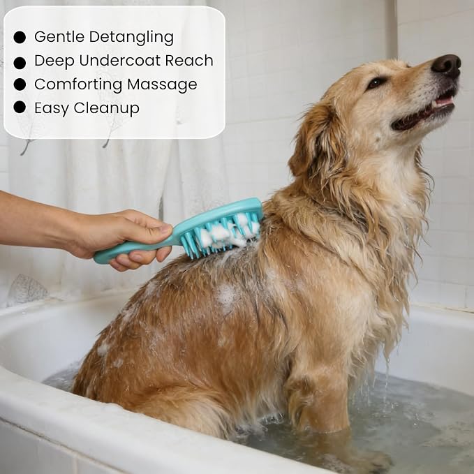 6 Pack Dog Towels for Drying Dogs, Bath Supplies Bath Grooming Kit for Pets, Pet Bath Towel Super Absorbent Set with Hair Brush, Washing Gloves for Large or Small Cats,Beige