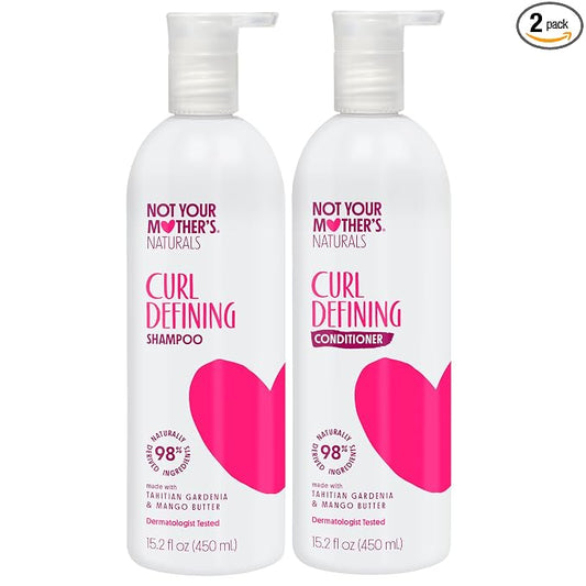 Not Your Mother's Naturals Curl Defining Shampoo and Conditioner Set - (2 Pack) 15.2 fl oz - Shampoo and Conditioner for Women with All Curl Types - Made with 98% Naturally Derived Ingredients