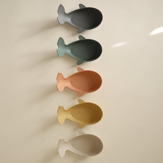 mushie Whale Bath Stackers Floating Toy (Retro) | Made in Denmark