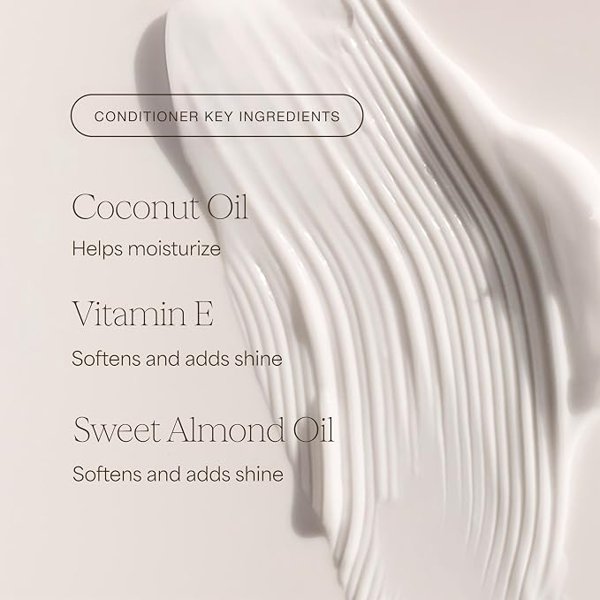 Raw Sugar The Moisture Smoothie Shampoo and Conditioner with Coconut Oil, Agave, & Sweet Almond Oil, Hydrates & Nourishes Dry Hair, Formulated without SLS/SLES or Parabens