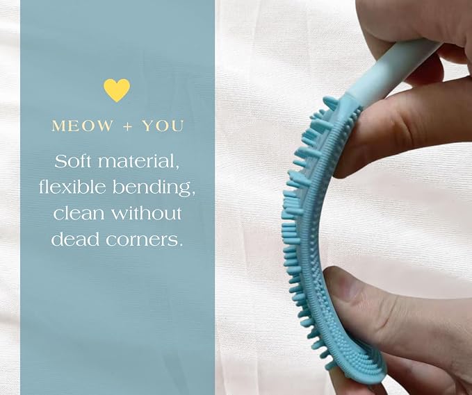 Soft Cat Brush,Cat Brush for Shedding,Pet Bath Brush(3pcs) | 2-in-1 Cat brush,for Indoor Cats,Short Haired Cats,Pet Hair Removal Tool，Massage ,Grooming ,Small Pet Brushes for Shedding