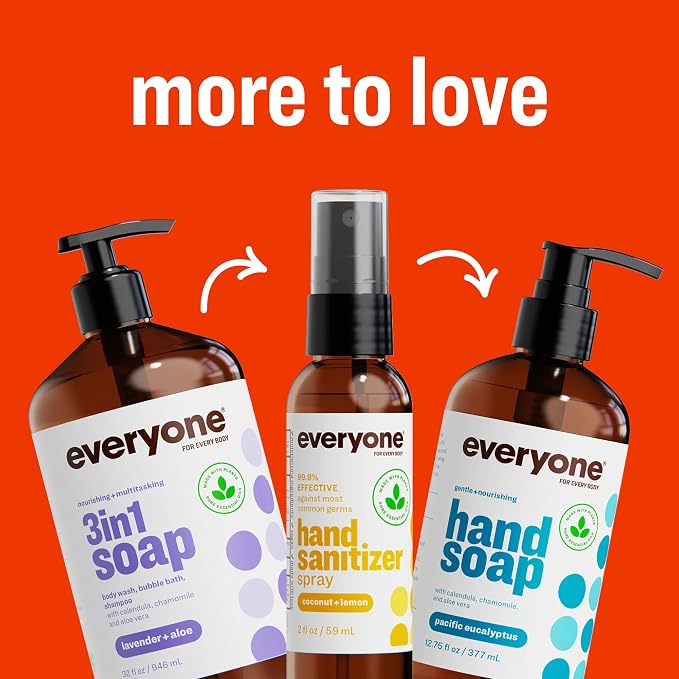 Everyone 3-in-1 Kids Soap, Body Wash, Bubble Bath, Shampoo, 32 Ounce (Pack of 1), Orange Squeeze, made with Essential Oils for Toddlers, tweens and teens