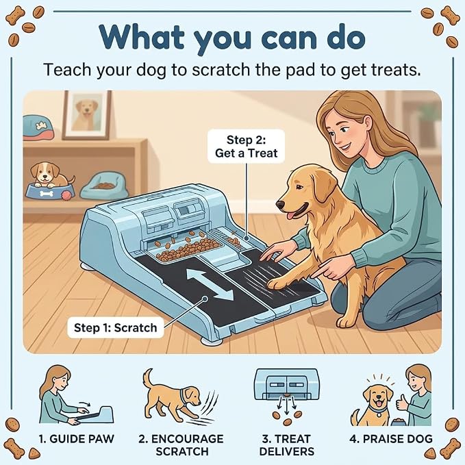 Dog Nail File Toy with 2 Dog Treat Puzzle, Interactive Dog Enrichment Toys for IQ Training, Dog Scratch Pad for Nails, Slow Feeder and 2 Level in 1 Dog Puzzle, Strong Anti-Slip Strips