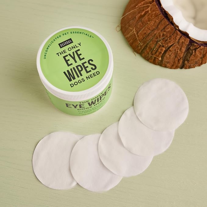 Natural Rapport Dog Eye Stain Wipes - The Only Eye Tear Stain Remover Dogs Need - Dog and Cat Tears Stain Removing Treatment (100 Wipes)