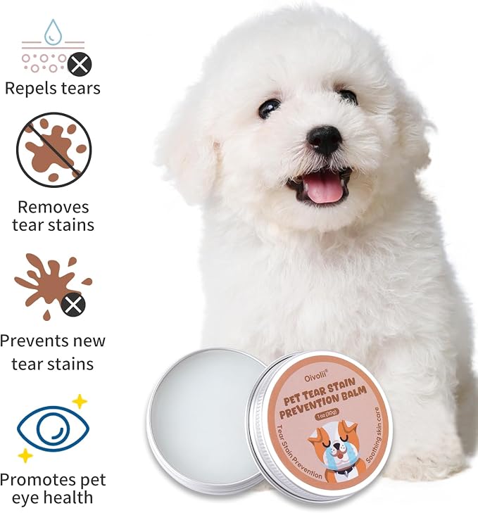Tear Stain Remover Balm+ Natural Tear Stain Remover Liquid for Dogs and Cats