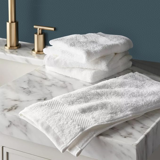 100% Organic Cotton Towels 650 GSM Plush Feather Touch Quick Dry Wash Cloth, Pack of 12 GOTS Certified, Oeko-Tex Green Certified, Organic Cotton Wash Cloth, 13"X13"