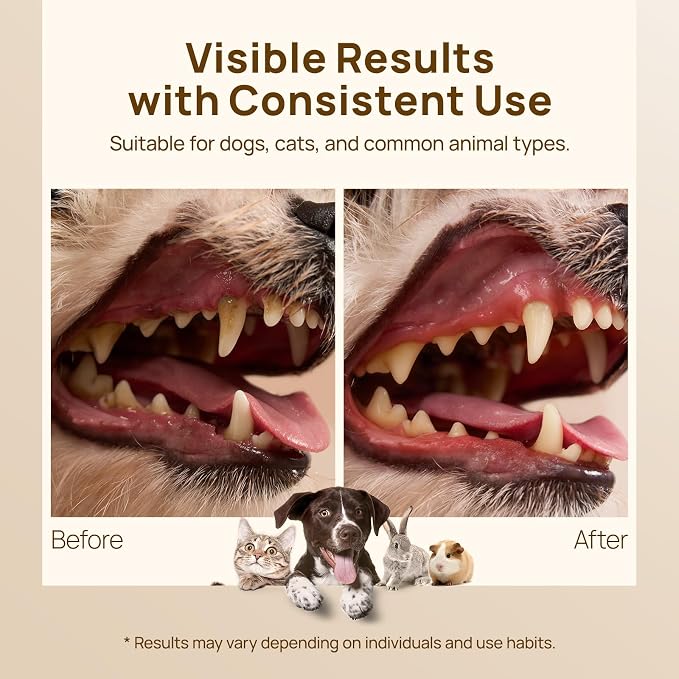 HICC PET Pro Dog Teeth Cleaning Finger Wipes for Dogs & Cats, No-Rinse Daily Oral Care Wipes, Soft Textured Finger Wipes for Teeth & Gum Cleaning, Dog Toothbrush Alternative, 50 Count, Unscented
