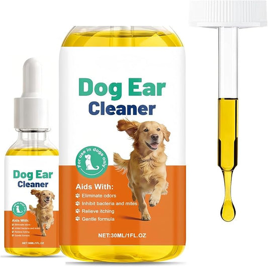Dog Ear Drops for Infection & Yeast, 1 oz | Ear Meds for Dogs, Itch & Wax Removal, Shaking Head Relief, Alcohol-Free Ear Cleaner, For Puppies