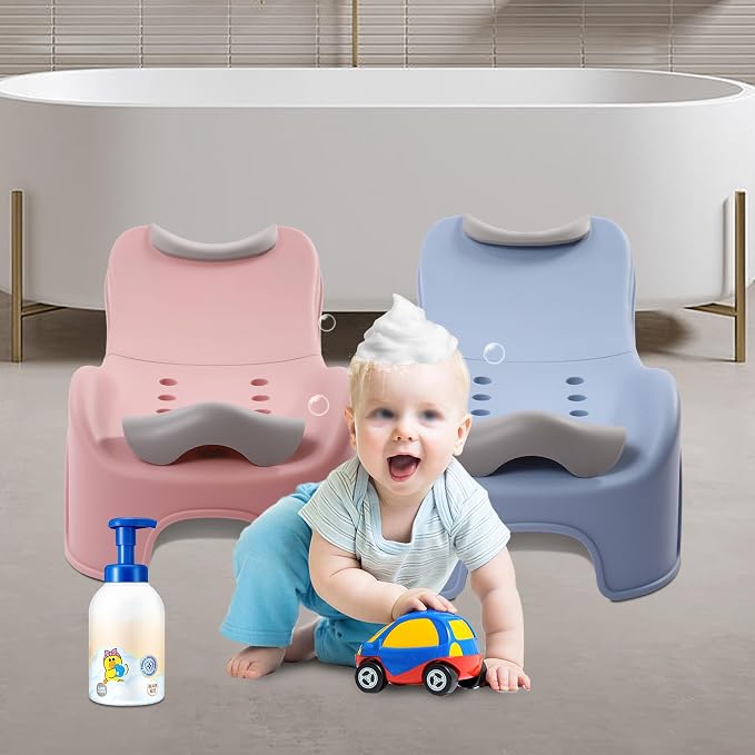 Shampoo Chair for Kids, Adjustable Kids Hair Washing Station is Suitable for 0-5 Years Old Children, Foldable Toddler Hair Washing Station Bath Seat Moisture-Proof Household