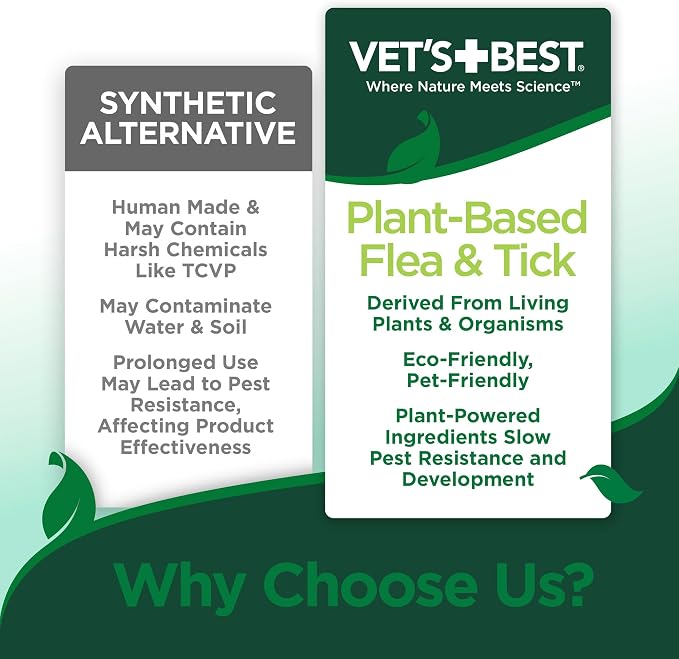 Vet’s Best Flea and Tick Yard and Kennel Spray – Natural Yard Treatment for Fleas, Ticks and Mosquitoes – Plant and Pet Safe Outdoor Spray with Certified Natural Oils – Made in USA – 96 oz Refill