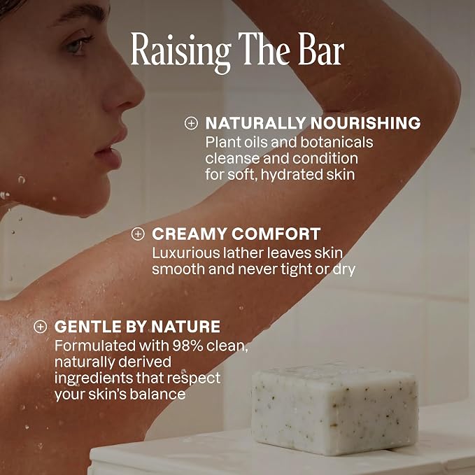 Cliganic Hydrating Bar Soap -Body Soap For Men & Women with 98% Natural Ingredients Cleanses, Moisturizes & Nourishes, Leaves Skin Soft - Vetiver Jasmine & Vanilla Orchid Scents (2 Pack)