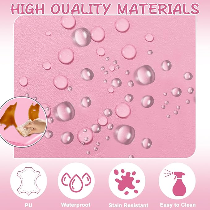 Extra Large Hair Washing Station for Kids - Ergonomic Shampoo Foam Mat with Neck Support for Sink, Portable & Foldable Shampoo Buddy for Toddlers, Non-Slip & Waterproof Hair Washing Mat -Pink