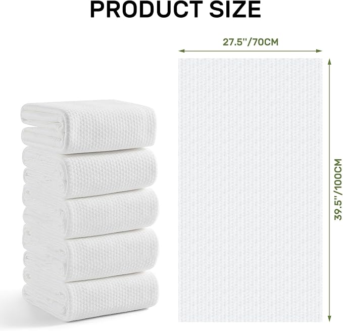 25pc Disposable Bath Towels Durable Large Portable Thicken Camping Towels Quick Dry, Absorbent,Ultra Soft for Travel Hotel Swimming Gym Sauna Spa Pet Sports Hiking Beach Spa 39.3''X 27.5''
