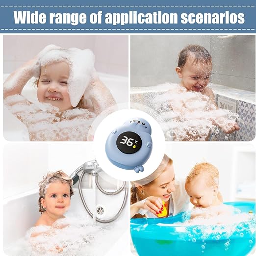 Floating Water Thermometer for Baby Bath - LED Display Sensor, Rapid Read Heat Monitor, Cute Duck Tub Gauge | Smart Alarm Safety Pool Spa Shower Toy for Toddler Infant Bathtub