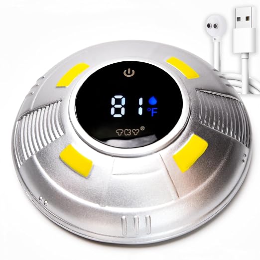 Baby Bath Thermometer - Digital Floating Water Thermometer with LED Display & Color Temperature Alerts, Rechargeable Bath Toy for Infant Bathtub Safety, Newborn Bath Essentials Gift