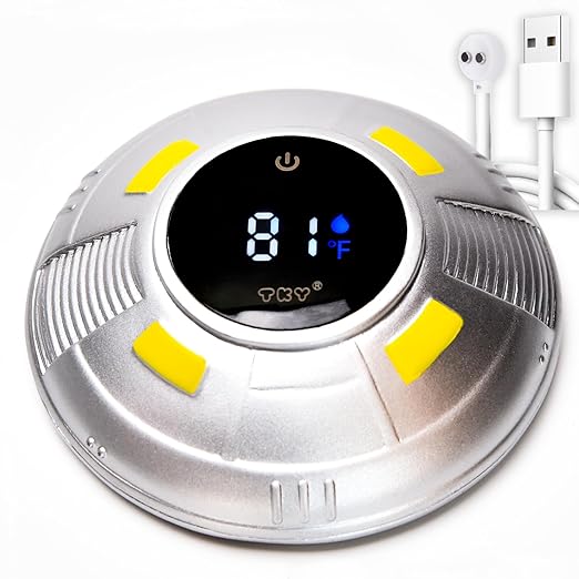 Baby Bath Thermometer - Digital Floating Water Thermometer with LED Display & Color Temperature Alerts, Rechargeable Bath Toy for Infant Bathtub Safety, Newborn Bath Essentials Gift