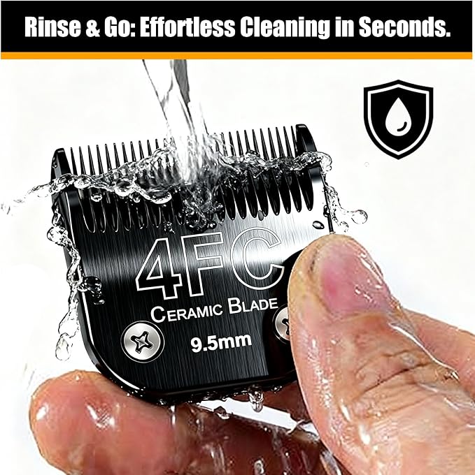 Dog Grooming Blades Compatible with Andis Clippers 4FC Blade (9.5mm) | Dog Clipper 4FC Blades For Most OsterA5, Wahl KM Series Pet Clippers