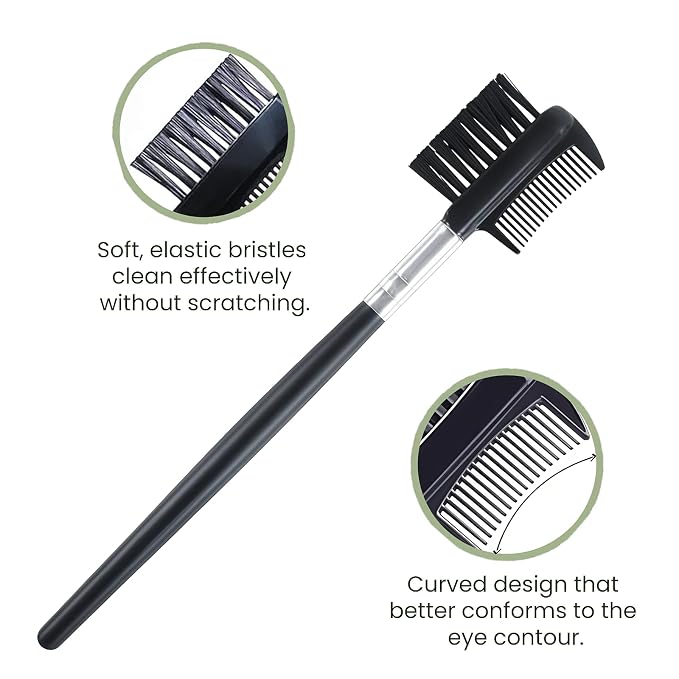 MEDUWEDU 5 Pack Flea & Lice Comb Set for Cats, Dogs & Kids – Stainless Steel Fine Tooth Nit Comb Kit with Double-Sided Tear Stain Remover, Grooming Brush & Peine para Piojos for Thick Hair (Blue)